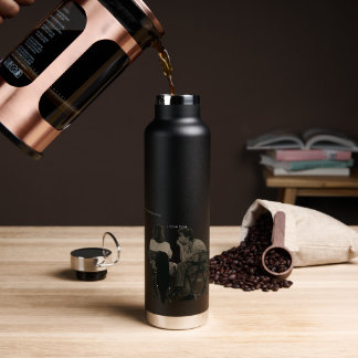 Deep Conversations Black Coffee (Minimalist Art  Waterfles