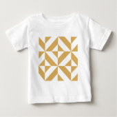 Deep Cool Gold Geometric Deco Cube Patroon (Voorkant)