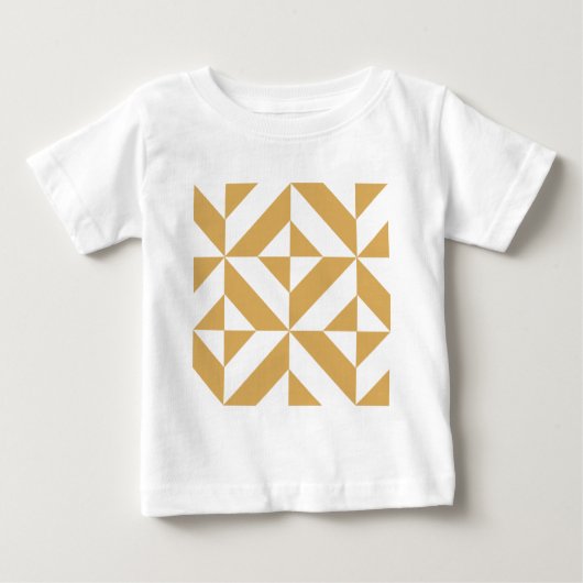 Deep Cool Gold Geometric Deco Cube Patroon (Voorkant)