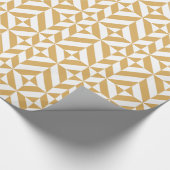 Deep Cool Gold Geometric Deco Cube Patroon Cadeaupapier (Hoek)