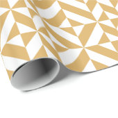 Deep Cool Gold Geometric Deco Cube Patroon Cadeaupapier (Rol Hoek)