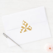 Deep Cool Gold Geometric Deco Cube Patroon Driehoek Sticker (Envelop)