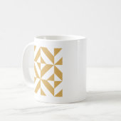 Deep Cool Gold Geometric Deco Cube Patroon Koffiemok (Voorkant links)