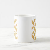 Deep Cool Gold Geometric Deco Cube Patroon Koffiemok (Center)