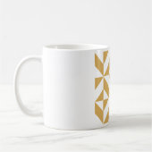 Deep Cool Gold Geometric Deco Cube Patroon Koffiemok (Links)