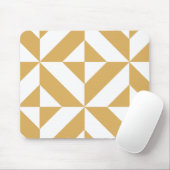 Deep Cool Gold Geometric Deco Cube Patroon Muismat (Met muis)