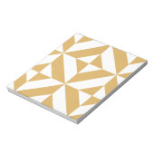 Deep Cool Gold Geometric Deco Cube Patroon Notitieblok (Gedraaid)