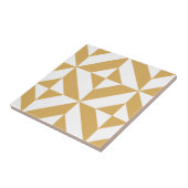 Deep Cool Gold Geometric Deco Cube Patroon Tegeltje (Zijkant)