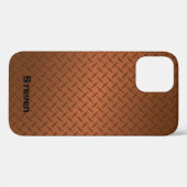 Deep Copper Diamond Bord met naam Case-Mate iPhone Case (Achterkant (horizontaal))