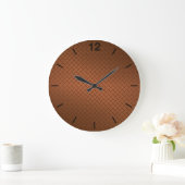 Deep Copper Diamondplate Pattern Grote Klok (Huis)