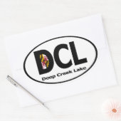 Deep Creek Lake Decal (set van 4) Ovale Sticker (Envelop)