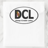 Deep Creek Lake Decal (set van 4) Ovale Sticker (Tas)