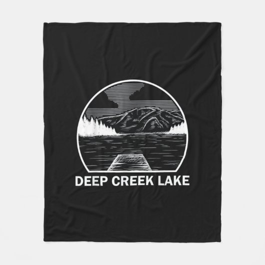 DEEP CREEK LAKE MARYLAND FLEECE DEKEN (Voorkant)