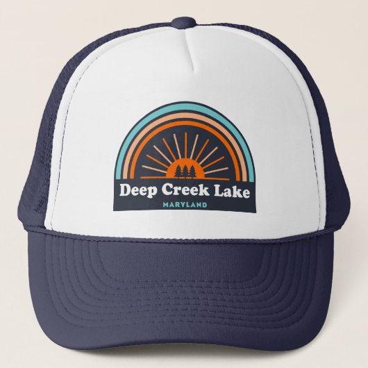 Deep Creek Lake Maryland Rainbow Trucker Pet (Voorkant)