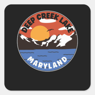 Deep Creek Lake - Maryland Vierkante Sticker