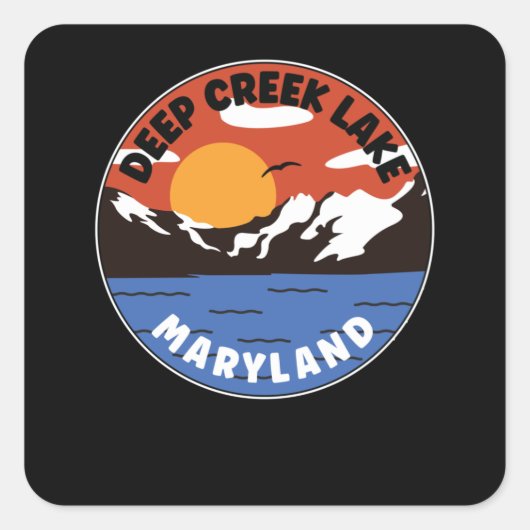 Deep Creek Lake - Maryland Vierkante Sticker (Voorkant)
