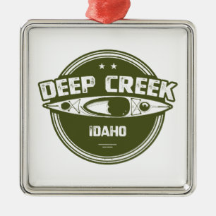 Deep Creek Wild and Schilderachtig River Idaho Kay Metalen Ornament