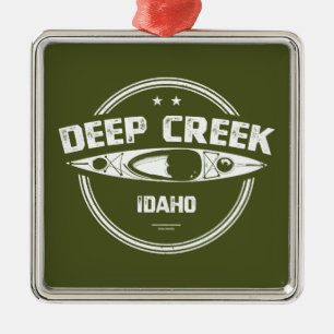 Deep Creek Wild and Schilderachtig River Idaho Kay Metalen Ornament