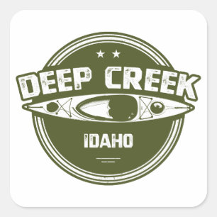 Deep Creek Wild and Schilderachtig River Idaho Kay Vierkante Sticker