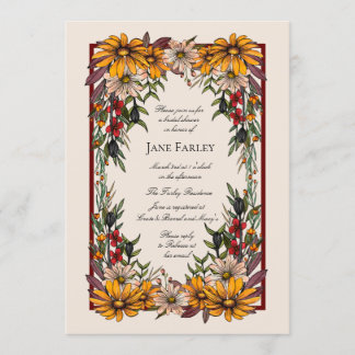 Deep Daisy Hues Uitnodiging