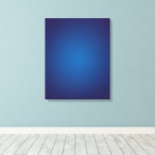 Deep Dark Blue Grainy Vignette Canvas Afdruk (Insitu (Houten vloer))