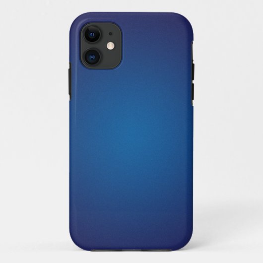 Deep Dark Blue Grainy Vignette Case-Mate iPhone Case (Achterkant)