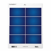 Deep Dark Blue Grainy Vignette Etiket (Full Sheet)