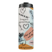 Deep Declaration Love Doodles Minimalistisch Abstr Thermosbeker (Voorkant)