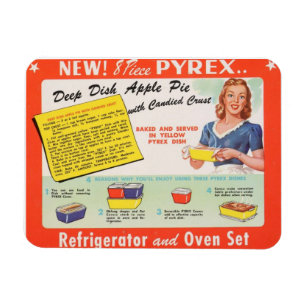 Deep Dish Apple Pie Recipe Pyrex Magneet