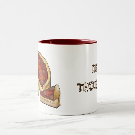Deep Dish Thghts Chicago Pepperoni Pizza Mug (Centre)