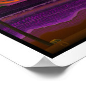 Deep Dusk Beach Scène paysage art poster (Coin)