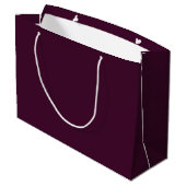 Deep Eggplant Large Gift Bag - Glossy Large Cadeauzakje (Achterkant Gekanteld)
