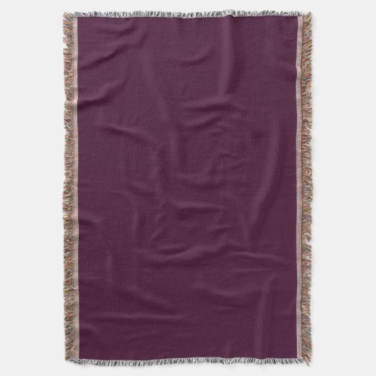 Deep Eggplant Throw Blanket Deken (Voorkant Verticaal)