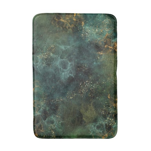 Deep Emerald Green Creative Badmat (Voorkant Verticaal)