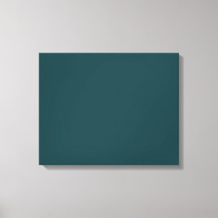 Deep Emerald Green Solid Trend Color Achtergrond Canvas Afdruk