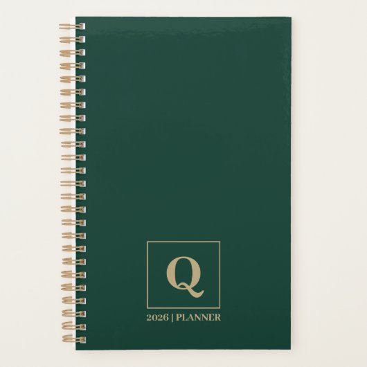 Deep Emerald Personalized Planner (Voorkant)