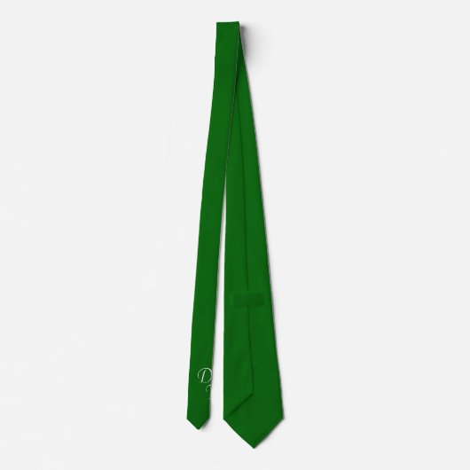 Deep Emerald - uw monogrammen Stropdas (Achterkant)