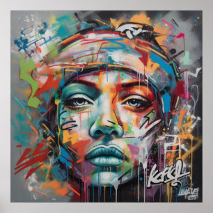 Deep en Intriguing Graffiti Art Poster