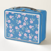 Deep Floral Pattern Metal Lunch Box for Stylish St (Devant)