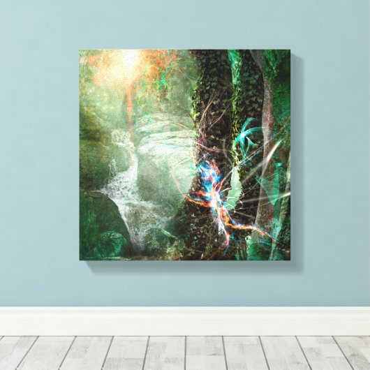 DEEP FOREST ELEMENTAL SPRITE CANVAS AFDRUK (Insitu (Houten vloer))
