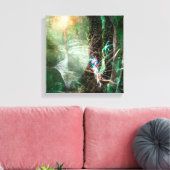 DEEP FOREST ELEMENTAL SPRITE CANVAS AFDRUK (Insitu (Woonkamer))