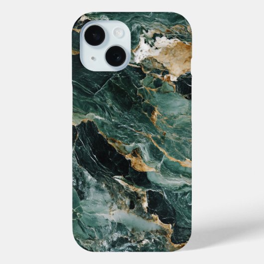 Deep Forest Green Marble telefoonhoesje Case-Mate iPhone Case (Achterkant)