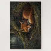 Deep Forest Slumber | Red Fox Art | Puzzle (Vertical)
