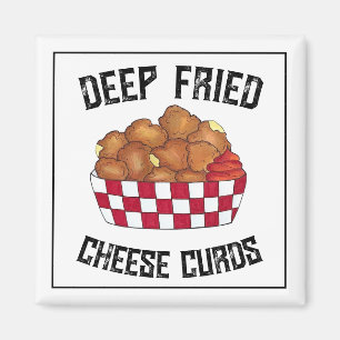 Deep Fried Cheese Curds Minnesota Wisconsin Food Magneet