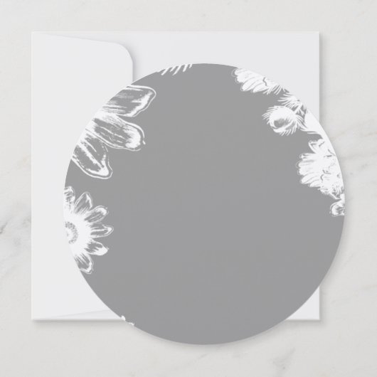 Deep Gray & Limoen  Uitnodiging tot weduwschap (Achterkant)