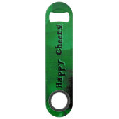 DEEP GREEN BRUSHED GOLD FOIL afbeelding AANPASSEN Speed Flessenopener (Voorkant)