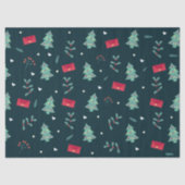 Deep Green Christmas Trees Perfect Gift Tissuepapier (Voorkant)