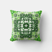 Deep Green Floral Echo Tegel Geographic Pattern
