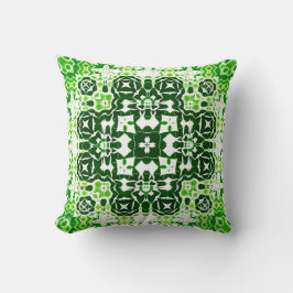 Deep Green Floral Echo Tegel Geographic Pattern Kussen