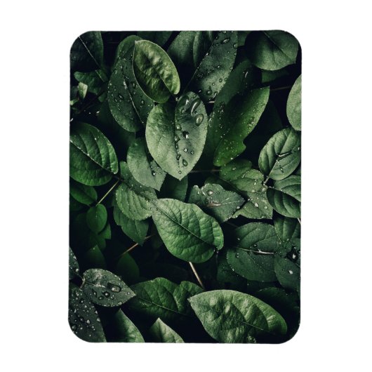 Deep Green Oerwoud Leaf Foliage Magneet (Verticaal)